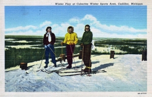 Skiers at Caberfae in 1948from Vintage Ski